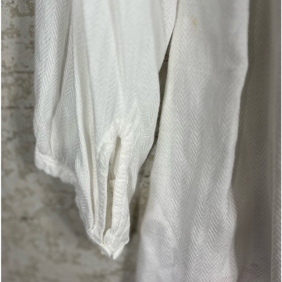 HATLEY Ivory Embroidered Tunic Top Size Large Modal Blend - Picture 7 of 16